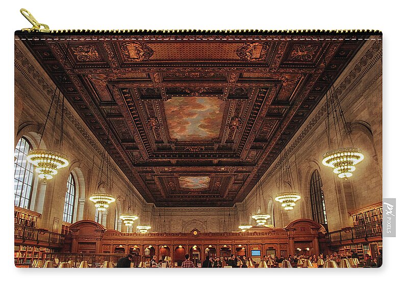 New York Public Library Zip Pouch featuring the photograph The New York Public Library by Jessica Jenney