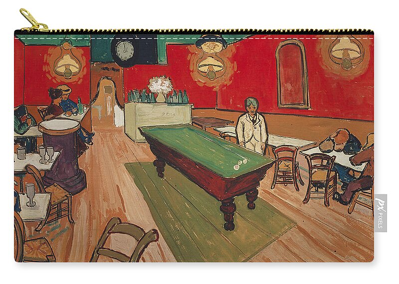 The Night Cafe In Arles Zip Pouch featuring the painting The Night Cafe in Arles by Vincent van Gogh