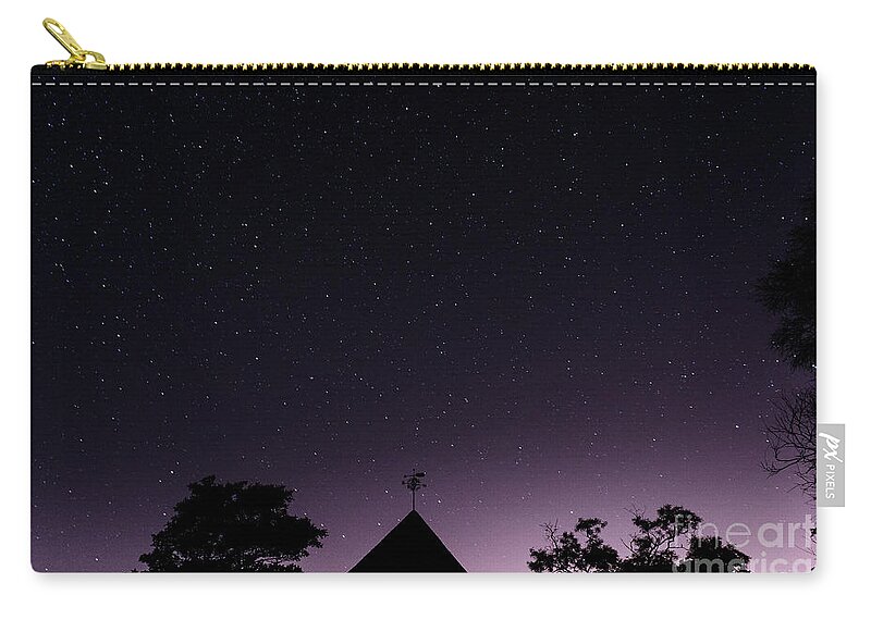 Astro Zip Pouch featuring the photograph The Night Sky, Great Dixter House and Gardens by Perry Rodriguez