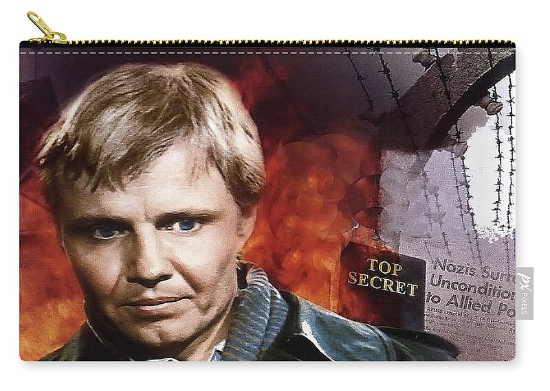 The Odessa File Jon Voight Publicity Illustration 1974 Color Added 2016 Zip Pouch featuring the photograph The Odessa File Jon Voight publicity illustration 1974 color added 2016 by David Lee Guss