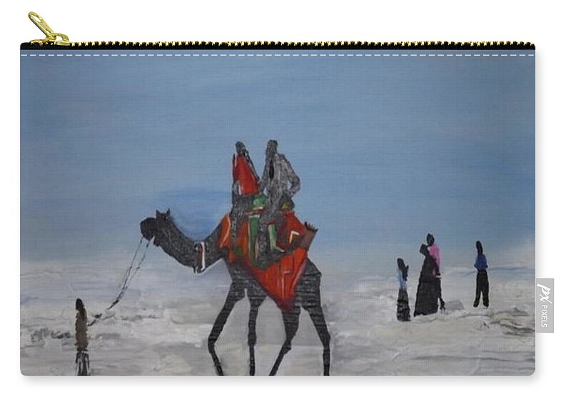 Acrylic Painting Zip Pouch featuring the painting The Odyssey by Denise Morgan
