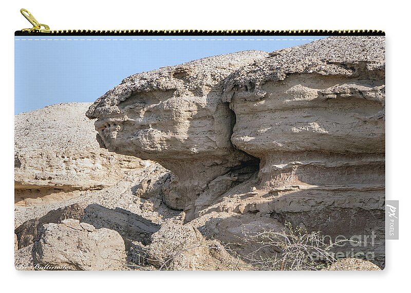 Rock Zip Pouch featuring the photograph The old gatekeeper by Arik Baltinester