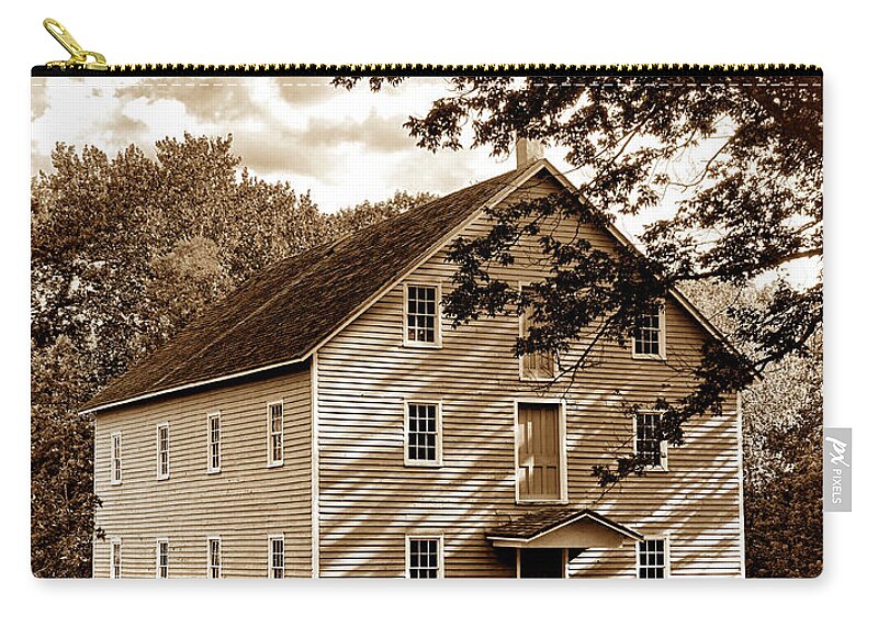 Walnford Zip Pouch featuring the photograph The Old Gristmill by Olivier Le Queinec