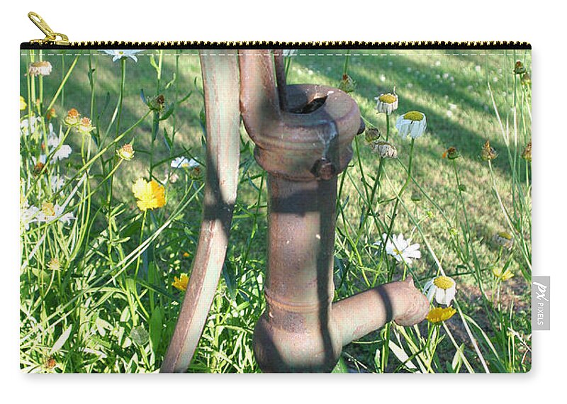 Old Water Pump Zip Pouch featuring the photograph The Old Water Pump by Living Color Photography Lorraine Lynch