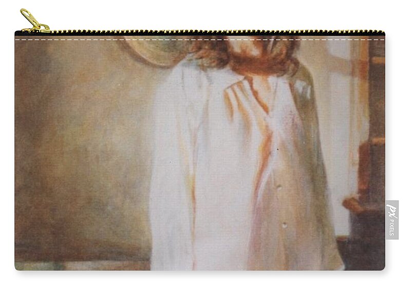 Portrait Carry-all Pouch featuring the painting The Old Watercolour by David Ladmore