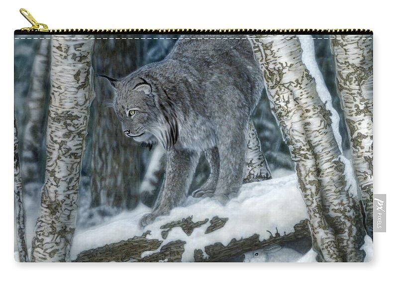  Zip Pouch featuring the painting The One That Got Away by Wayne Pruse