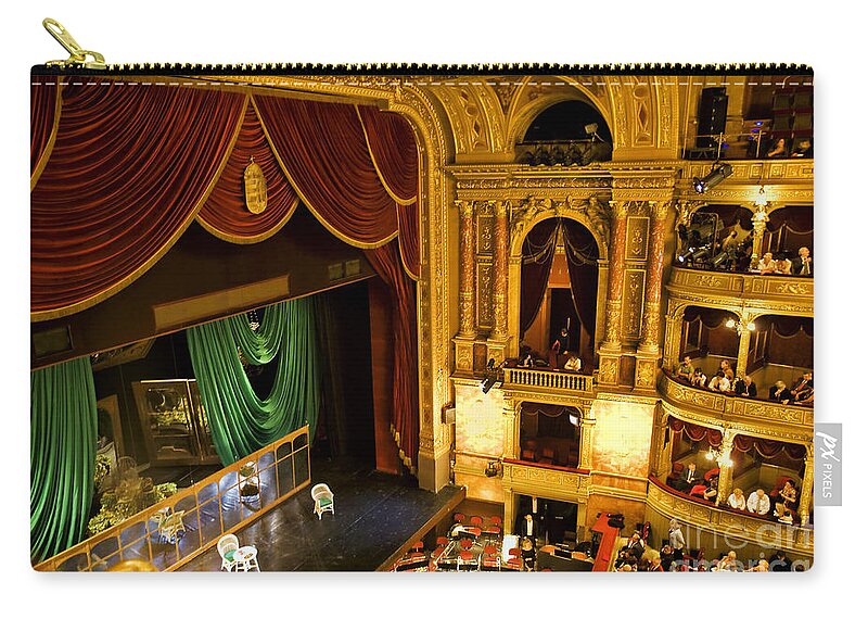 Opera House Zip Pouch featuring the photograph The Opera House Of Budapest by Madeline Ellis