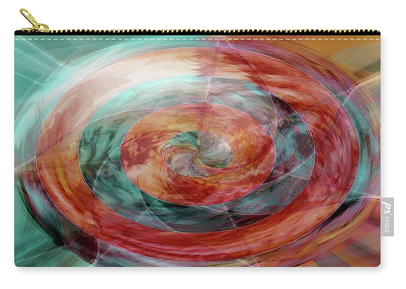 The Orb Zip Pouch featuring the digital art The Orb by Linda Sannuti