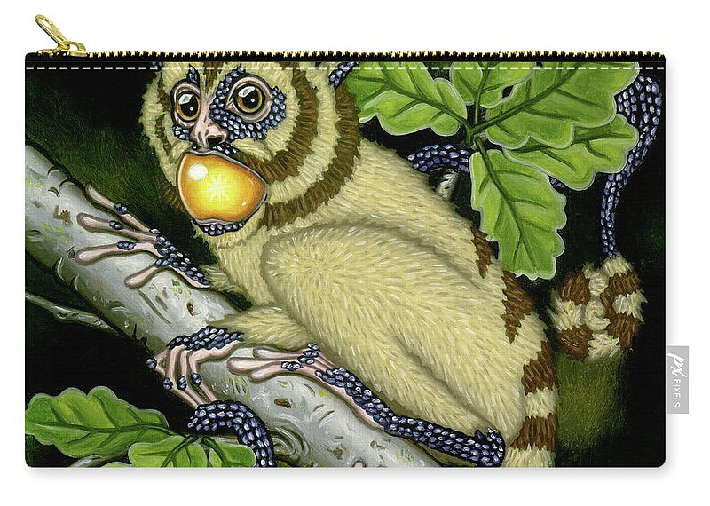  Zip Pouch featuring the painting The Orbler by Paxton Mobley