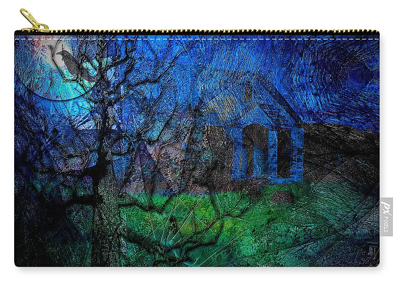Midnight Zip Pouch featuring the digital art The Other Side of Midnight by Mimulux Patricia No