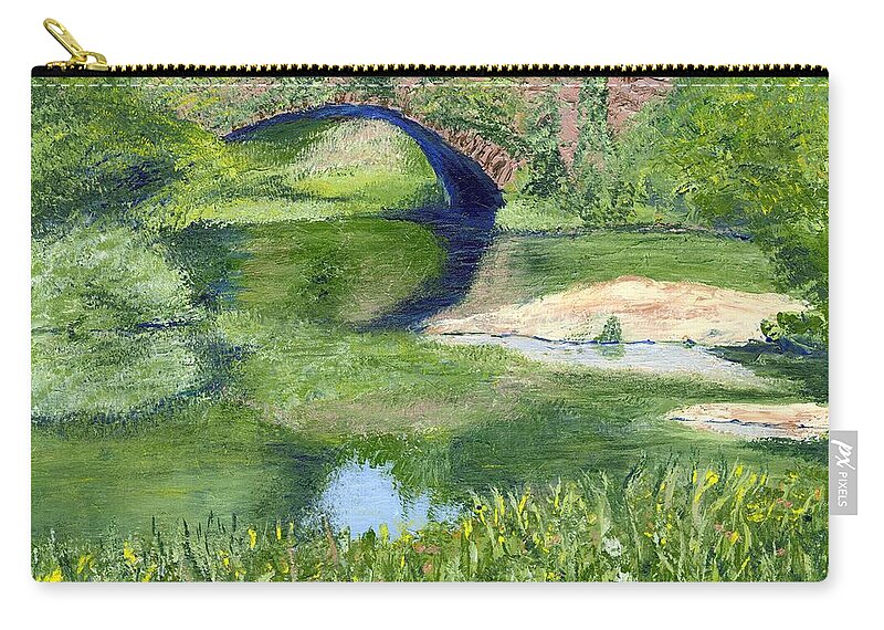 Nature Zip Pouch featuring the painting The Park by Alice Faber