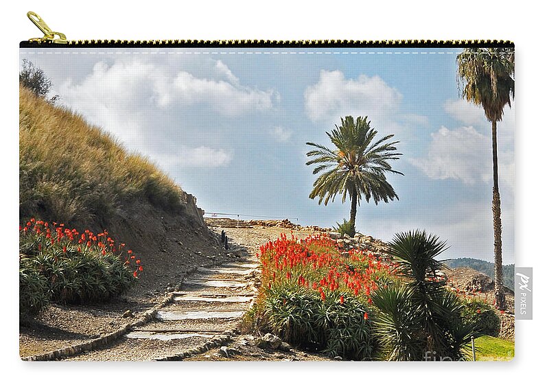 Archeology Zip Pouch featuring the photograph The Path That Leads To The Past by Lydia Holly