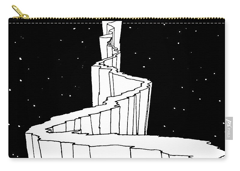 The Path To The Moon Zip Pouch featuring the photograph The Path to the Moon by William Heath Robinson