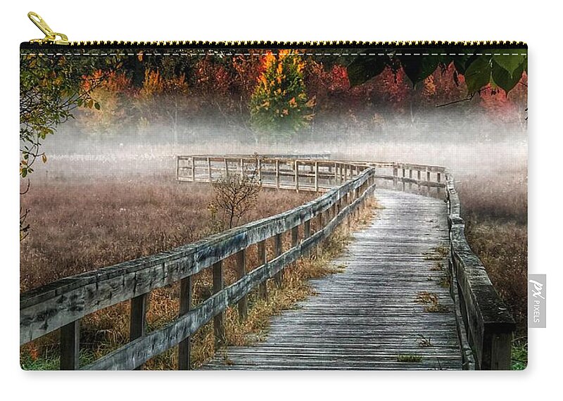 Autumn Zip Pouch featuring the photograph The Peaceful Path by Jill Love