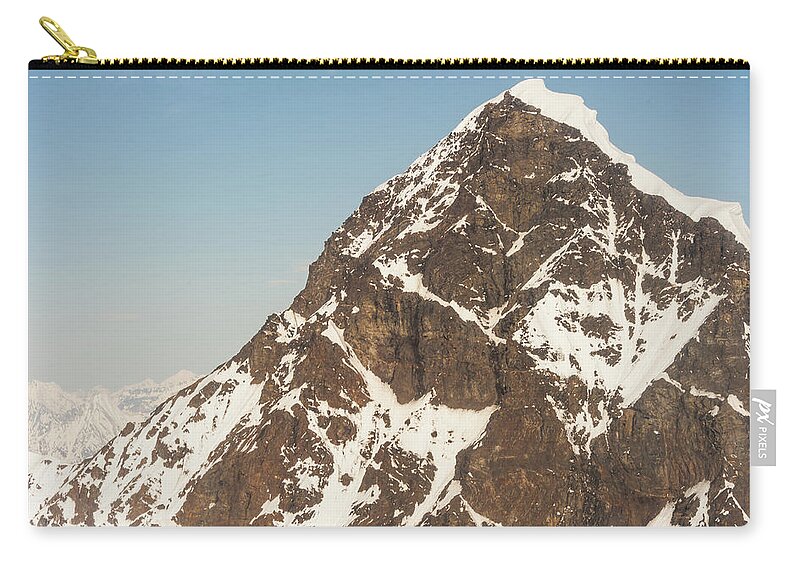 Alaska Zip Pouch featuring the photograph The Summit of Mount Denali 19,000 feet by Charles McCleanon