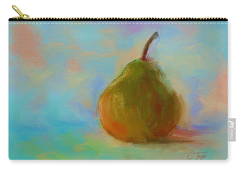 Fruits Zip Pouch featuring the painting The Pear by Colleen Taylor