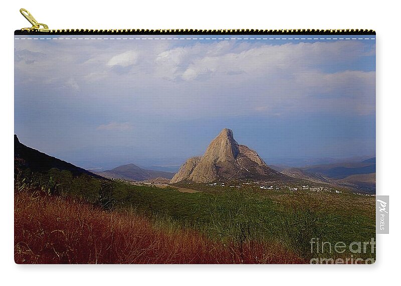 John+kolenberg Zip Pouch featuring the photograph The pena de Bernal by John Kolenberg