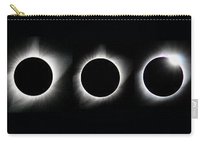 Eclipse Zip Pouch featuring the photograph The Phase of an Eclipse - Straight by Matt Swinden