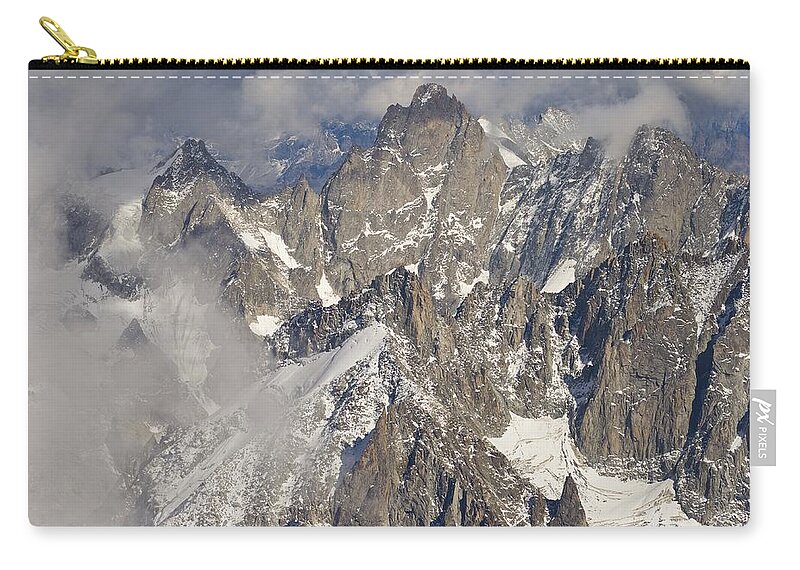 Aiguille Du Midi Zip Pouch featuring the photograph The Pinnacle by Stephen Taylor