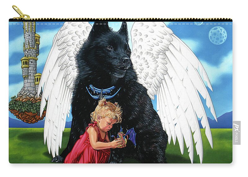  Zip Pouch featuring the painting The Playmate by Paxton Mobley