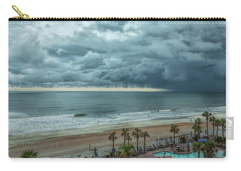 Beach Zip Pouch featuring the photograph The Pool is Closed by John M Bailey
