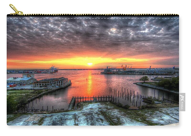 The Ports Zip Pouch featuring the photograph The Ports by Shannon Louder