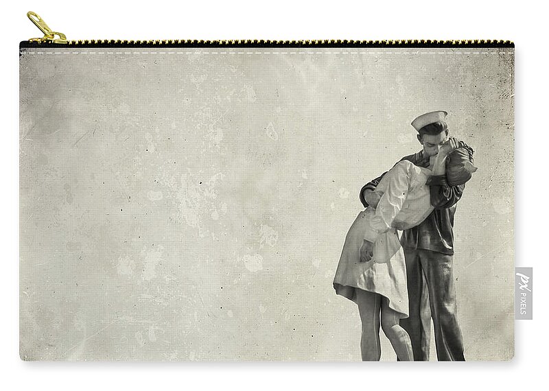 Kiss Zip Pouch featuring the photograph The Power of a Kiss by Evelina Kremsdorf
