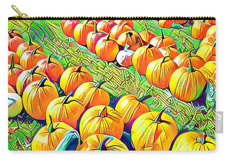 Pumpkin Zip Pouch featuring the photograph The Pumpkin Patch by Art MacKay