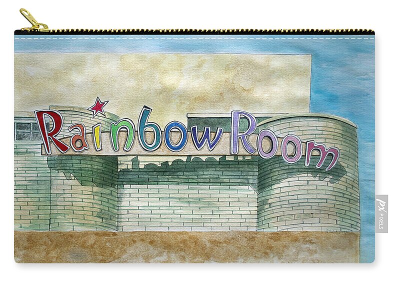 Asbury Art Carry-all Pouch featuring the painting The Rainbow Room by Patricia Arroyo