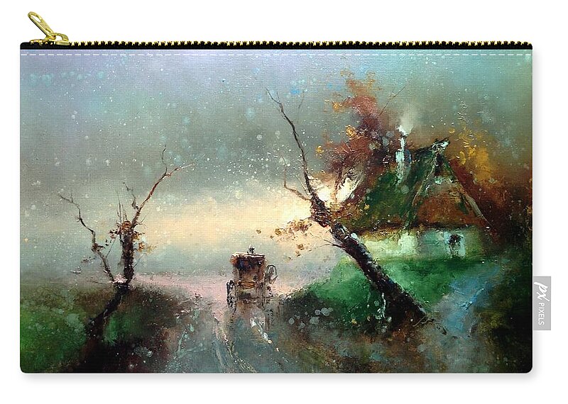Russian Artists New Wave Carry-all Pouch featuring the painting The Rays of the Morning Sun by Igor Medvedev