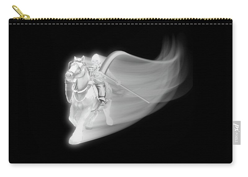 Halloween Zip Pouch featuring the mixed media The Reaper Rides Again by Gravityx9 Designs