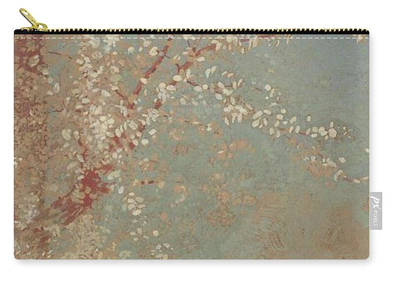 The Red Tree Odilon Redon Zip Pouch featuring the painting The Red Tree Odilon Redon by MotionAge Designs