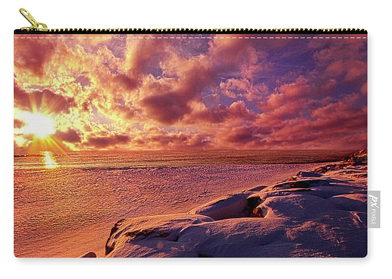 Clouds Zip Pouch featuring the photograph The Return by Phil Koch