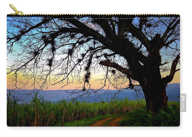 The Road Less Traveled Zip Pouch featuring the photograph The Road Less Traveled by Skip Hunt