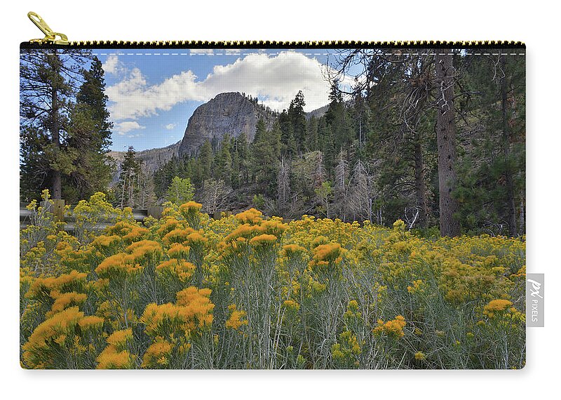 Humboldt-toiyabe National Forest Zip Pouch featuring the photograph The Road to Mt. Charleston Natural Area by Ray Mathis