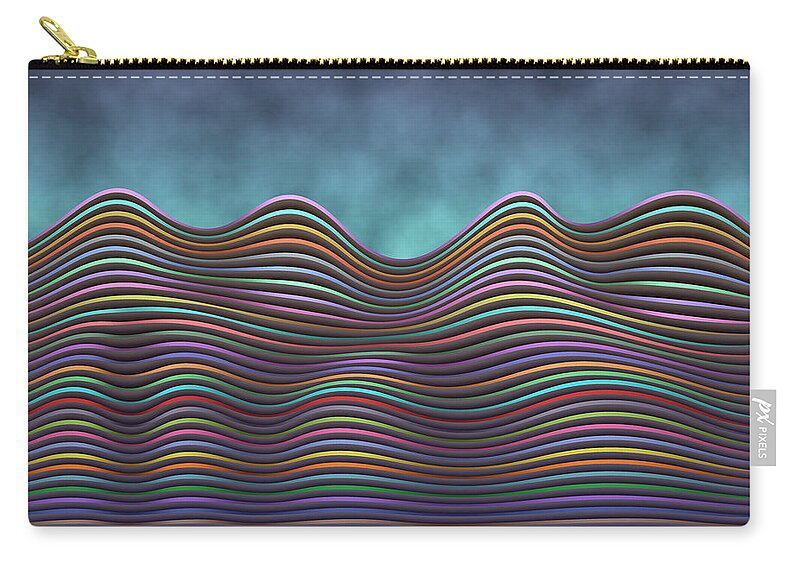 Imaginary Lands Zip Pouch featuring the digital art The Rolling Hills Of Subtle Differences by Becky Titus