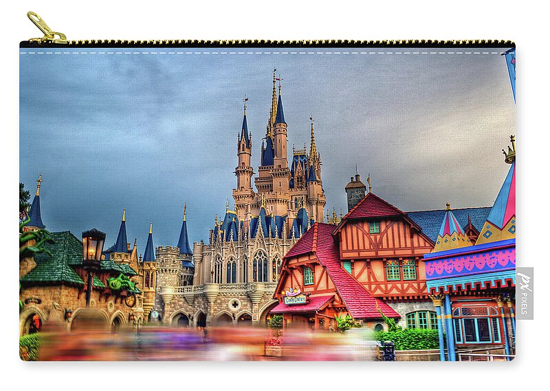 Disney Prints Zip Pouch featuring the photograph The Royal World by Ryan Crane