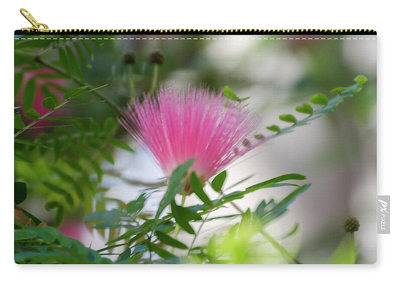 The Zip Pouch featuring the photograph The Scarlet Powder Puff by Bill Cannon