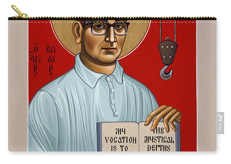 The Servant Of God Egide Van Broeckhoven Sj Zip Pouch featuring the painting The Servant of God Egide van Broeckhoven SJ 051 by William Hart McNichols