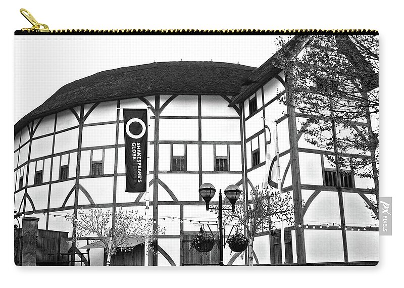 London Zip Pouch featuring the photograph The Shakespeare Globe Theatre, London by Aidan Moran