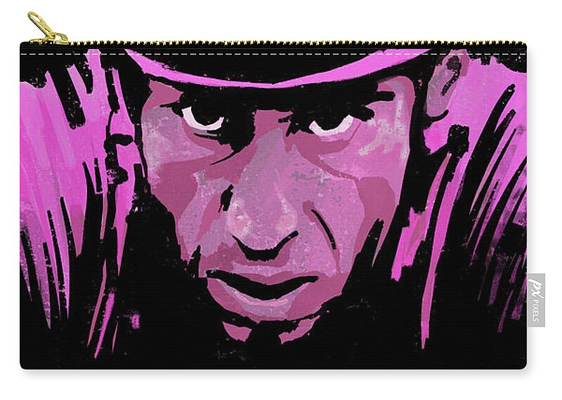 Cycling Art Zip Pouch featuring the painting The Shark of Messina Nibali by Sassan Filsoof