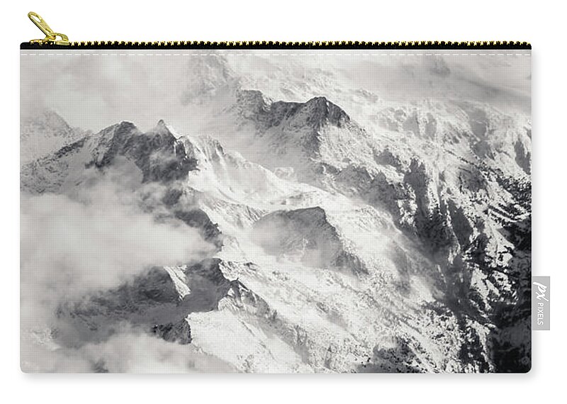 Mountain Zip Pouch featuring the photograph The Sharp End by Alex Lapidus