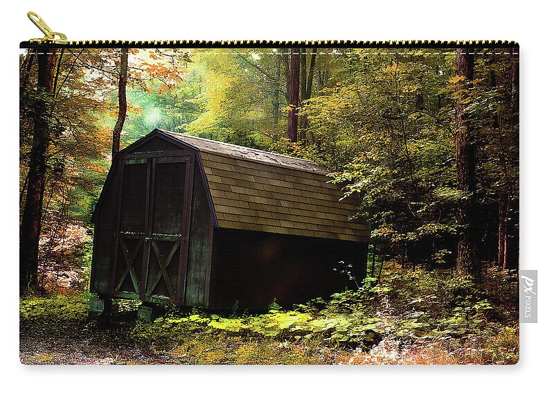 Photograph Zip Pouch featuring the photograph The Shed by Reynaldo Williams