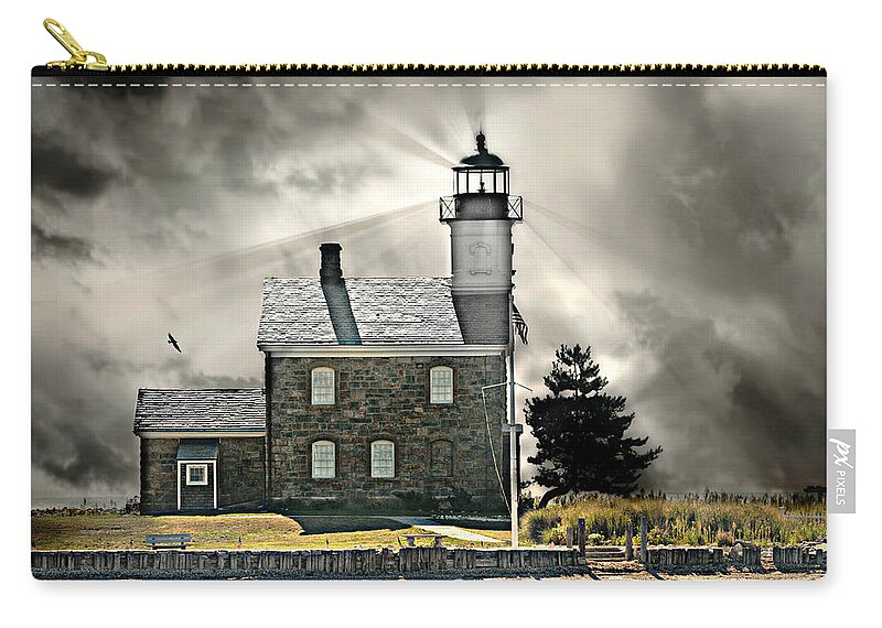 Lighthouse Zip Pouch featuring the photograph The Sheffield by Diana Angstadt