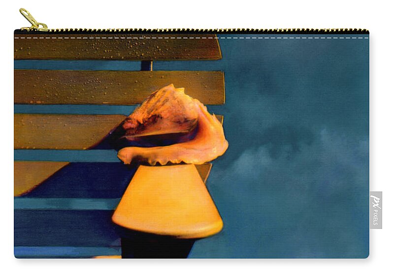 Joe Hoover Zip Pouch featuring the photograph The Shell and The Storm by Joe Hoover