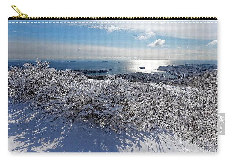Camden Zip Pouch featuring the photograph The shining sea by Kevin Shields