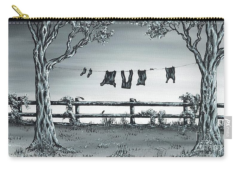 Tree Zip Pouch featuring the painting The Show Off by Kenneth Clarke