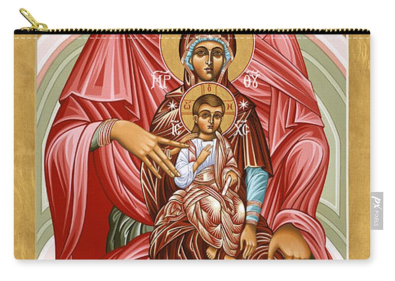 The Shrine Of St Anne Zip Pouch featuring the painting The Shrine of St Anne 058 by William Hart McNichols