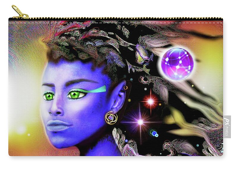 Elf Zip Pouch featuring the digital art The Special Elf by Hartmut Jager