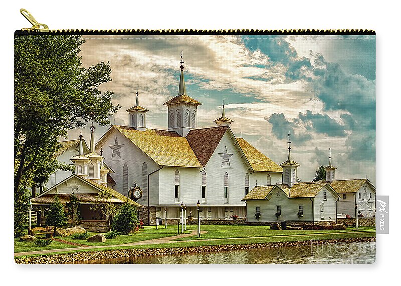 Star Barn Zip Pouch featuring the photograph The Star Barn by Nick Zelinsky Jr